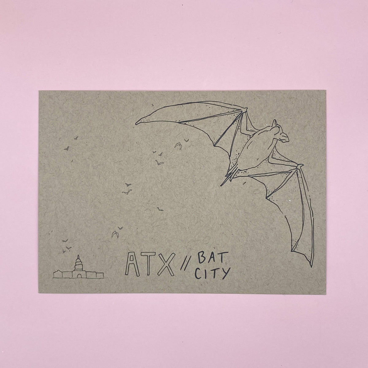 Bat City, Austin Texas | Postcard