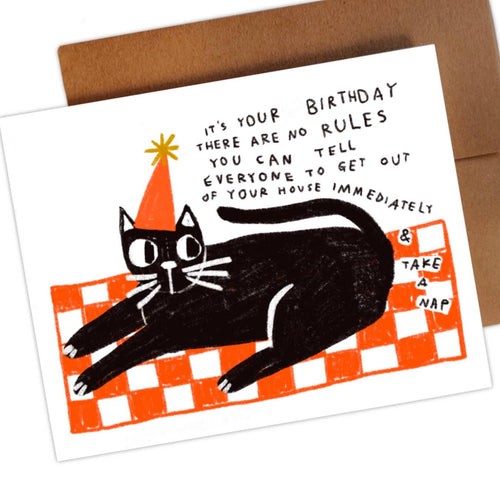 It's Your Birthday There Are No Rules, Greeting Card