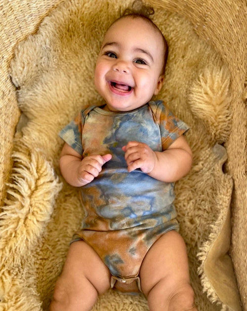 Organic Cotton Baby Onesies, hand dyed