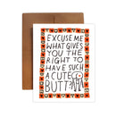 Cute Butt, Greeting Card