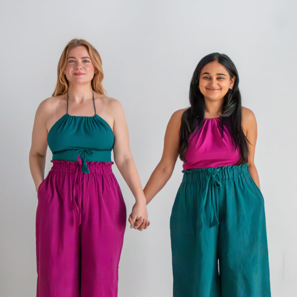 Rabina Trousers, ocean teal double dye