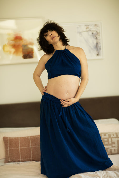 Padmasana Skirt/Dress, indigo *botanical dye