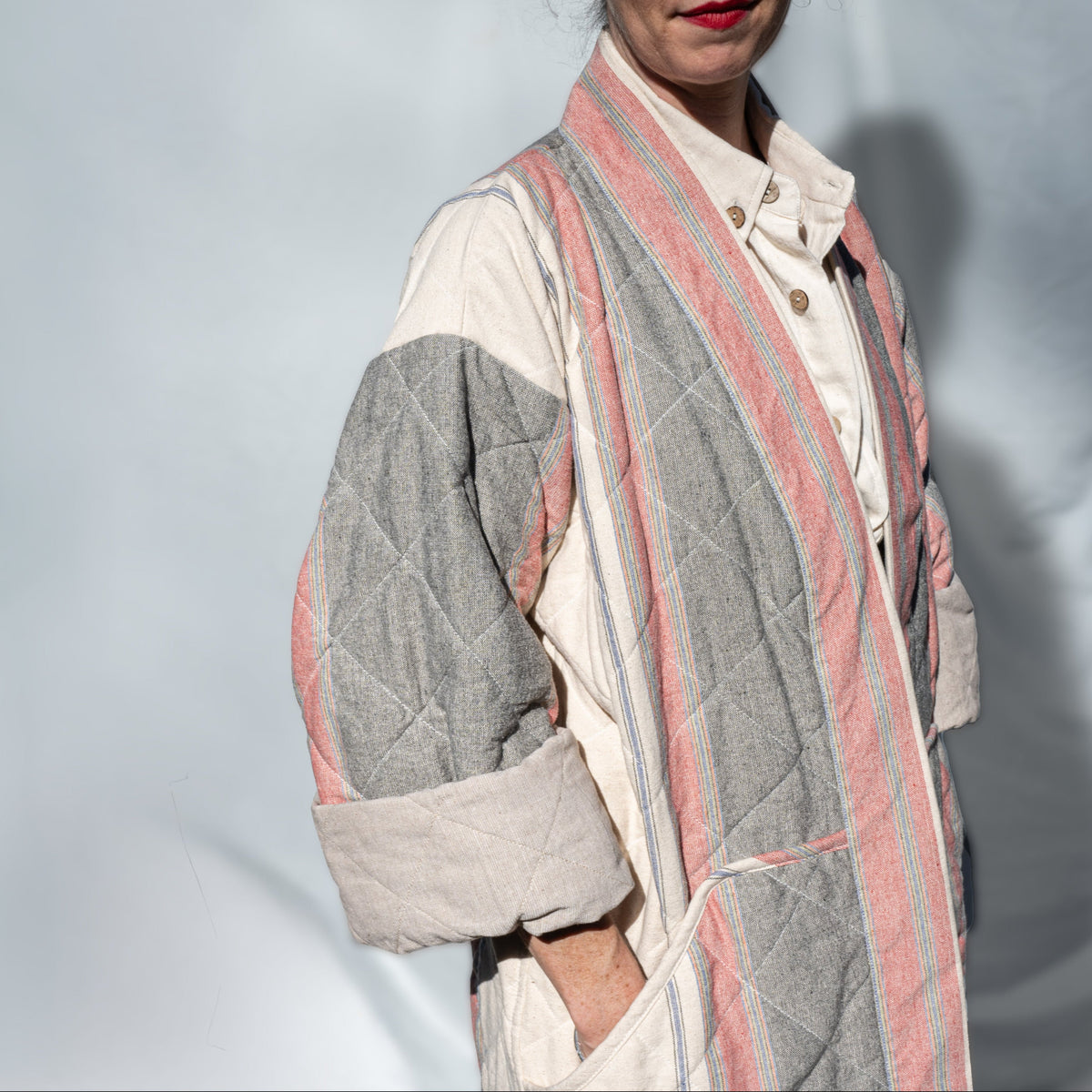 Nabina Quilted Jacket, stripes