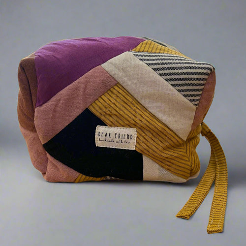 Quilted Toiletries Bag, patchwork
