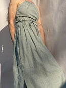 Padmasana Skirt/Dress, black & white pinstripes