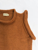Sleeveless Bidya Sweater, rust *botanical dye