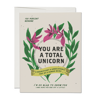 Total Unicorn friendship greeting card