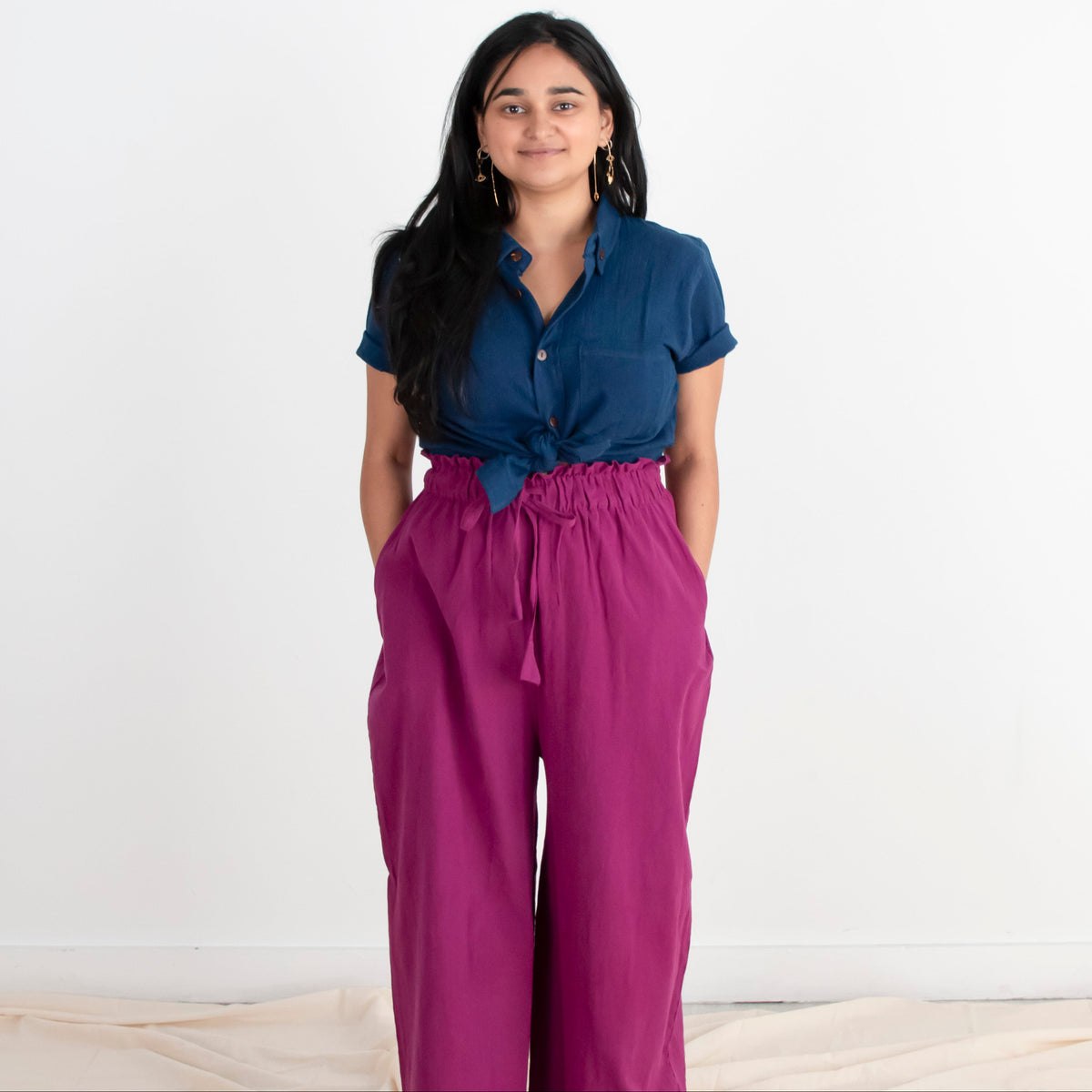 Rabina Trousers, plum double dye