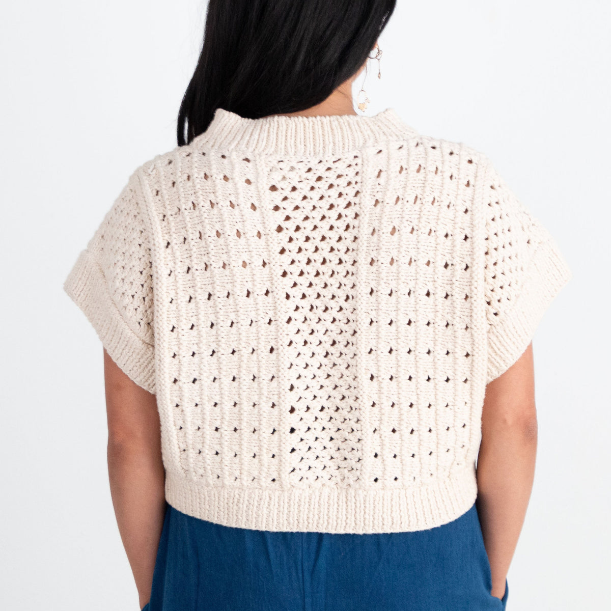 Sleeveless Anita Sweater, cream