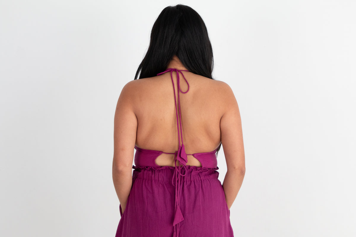Patan Top, plum double dye