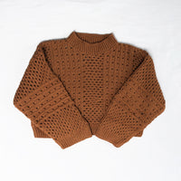 Hand Knit Anita Sweater, rust *botanical dye