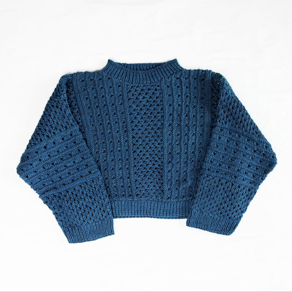 Hand Knit Anita Sweater, indigo *botanical dye