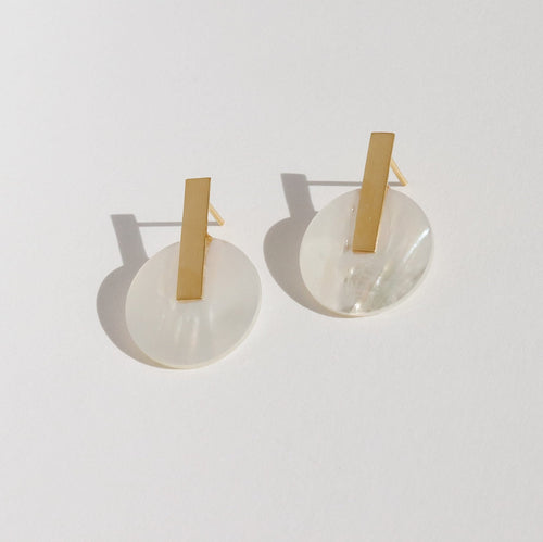 Art Deco Shell Earrings - Small World Goods