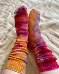 Bamboo Socks in Hibiscus