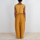 Rabina Trousers, mustard pinstripes