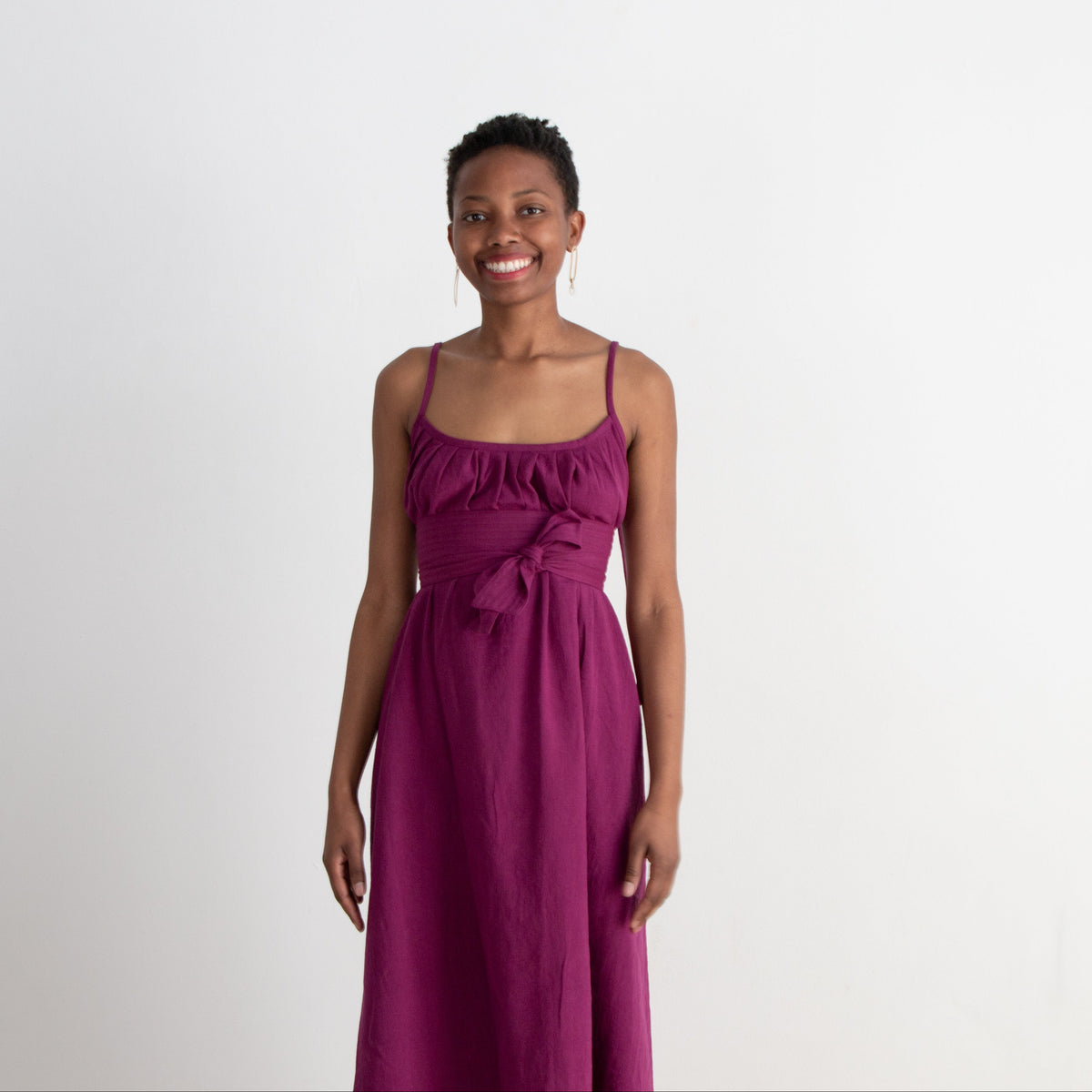 Anu Maxi Dress, teal double dye