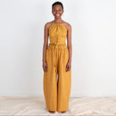 Rabina Trousers, mustard pinstripes