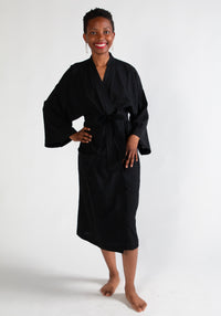 Gita Robe/ Wrap Dress, black