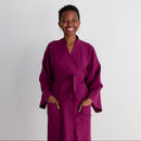 Gita Robe/ Wrap Dress, red orange *double dye