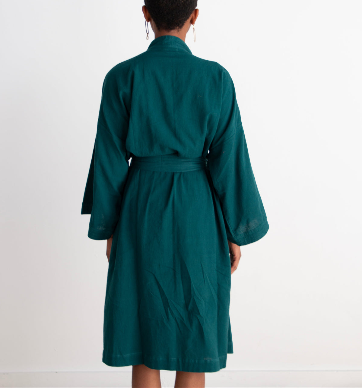 Gita Robe/ Wrap Dress, teal *double dye