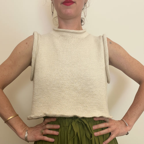 Bidya Sleeveless Sweater, natural cream