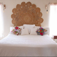 Handmade White Applique Coverlet