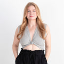 Simran Reversible Wrap Top, ocean teal double dye