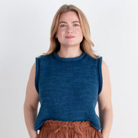 Sleeveless Bidya Sweater, indigo *botanical dye