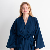Gita Robe/ Wrap Dress, indigo *botanical dye