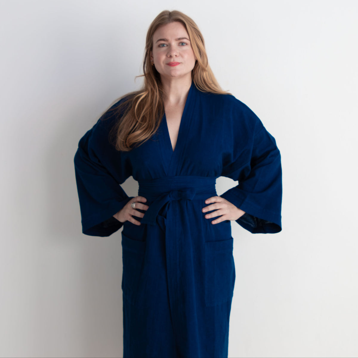 Gita Robe/ Wrap Dress, indigo *botanical dye
