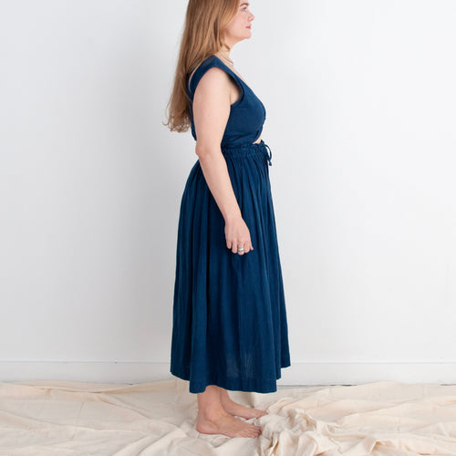 Padmasana Skirt/Dress, indigo *botanical dye