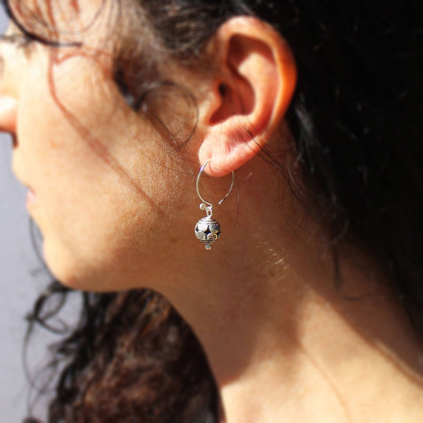 Hill Tribe Ball Earrings
