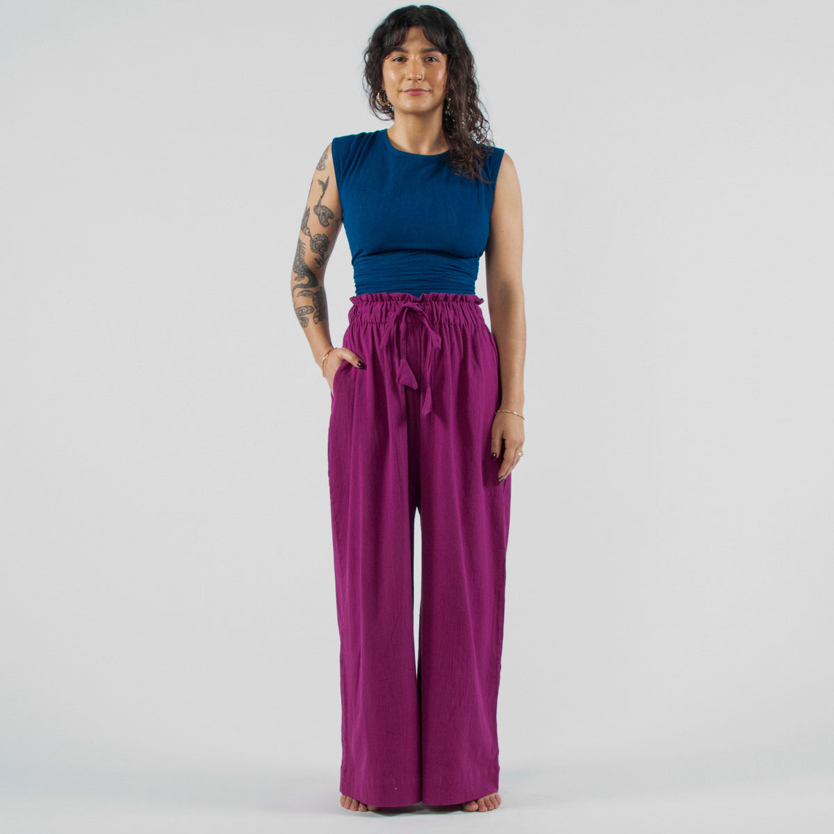 Rabina Trousers, plum double dye