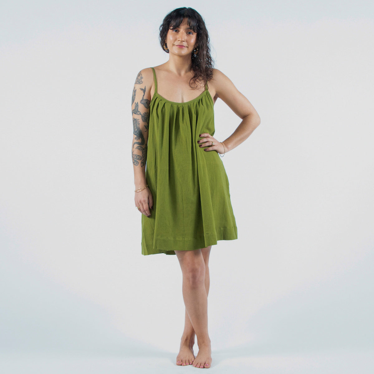 Anu Mini Dress, matcha green