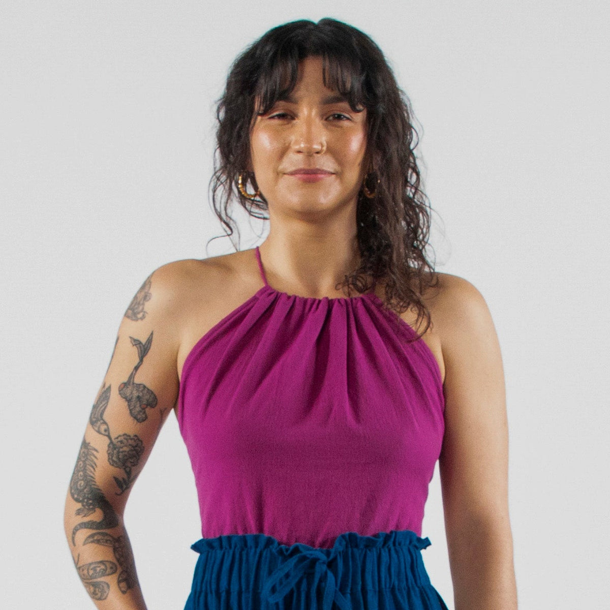 Patan Top, plum double dye