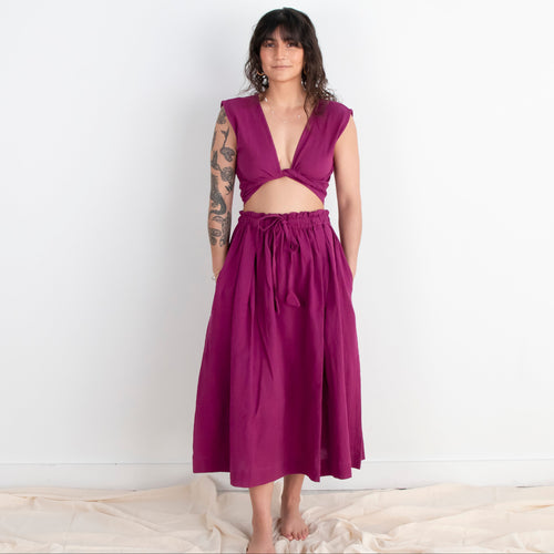 Padmasana Skirt/Dress, rust *botanical dye