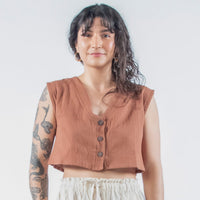 Aarti Reversible Top/Vest, rust *botanical dye