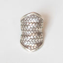 Large Woven Silver Ring - Small World Goods