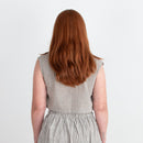 Aarti Reversible Top/Vest, black & white pinstripes