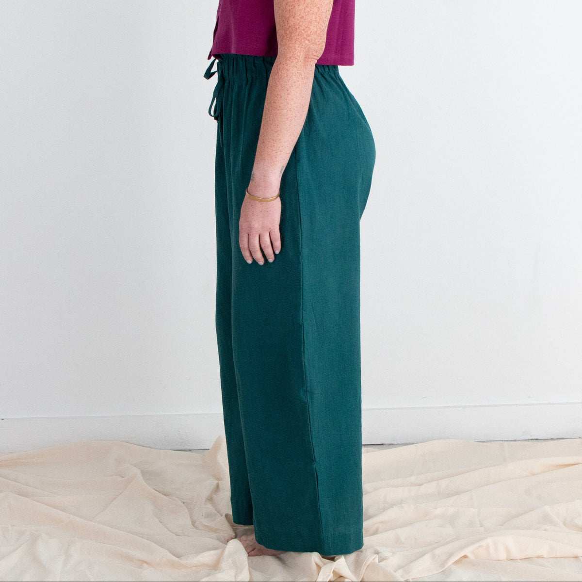 Rabina Trousers, ocean teal double dye