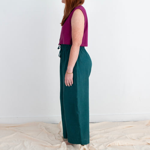 Rabina Trousers, ocean teal double dye