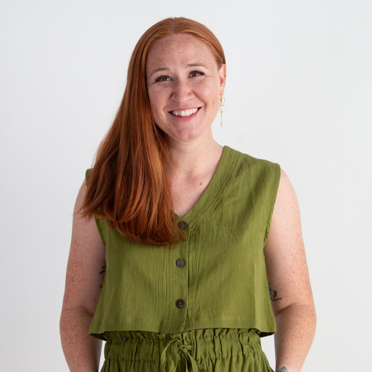 Aarti Reversible Top/Vest, matcha green