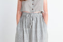 Padmasana Skirt/Dress, black & white pinstripes