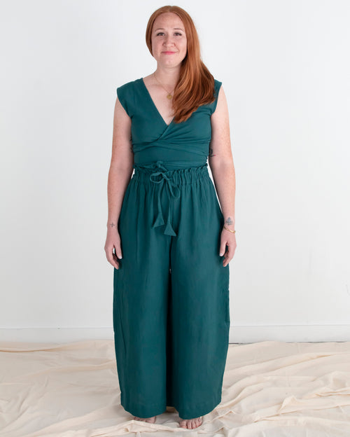 Rabina Trousers, ocean teal double dye