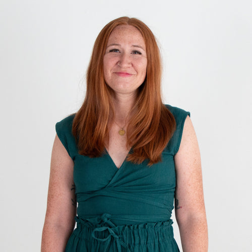 Simran Reversible Wrap Top, ocean teal double dye