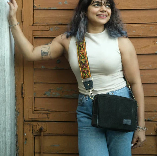 Magic Box Bag with Embroidered Strap