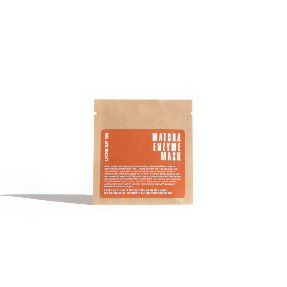 Matcha Enzyme Mask, travel envelope