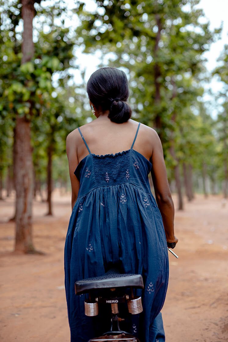 Navy Jamdani Dress