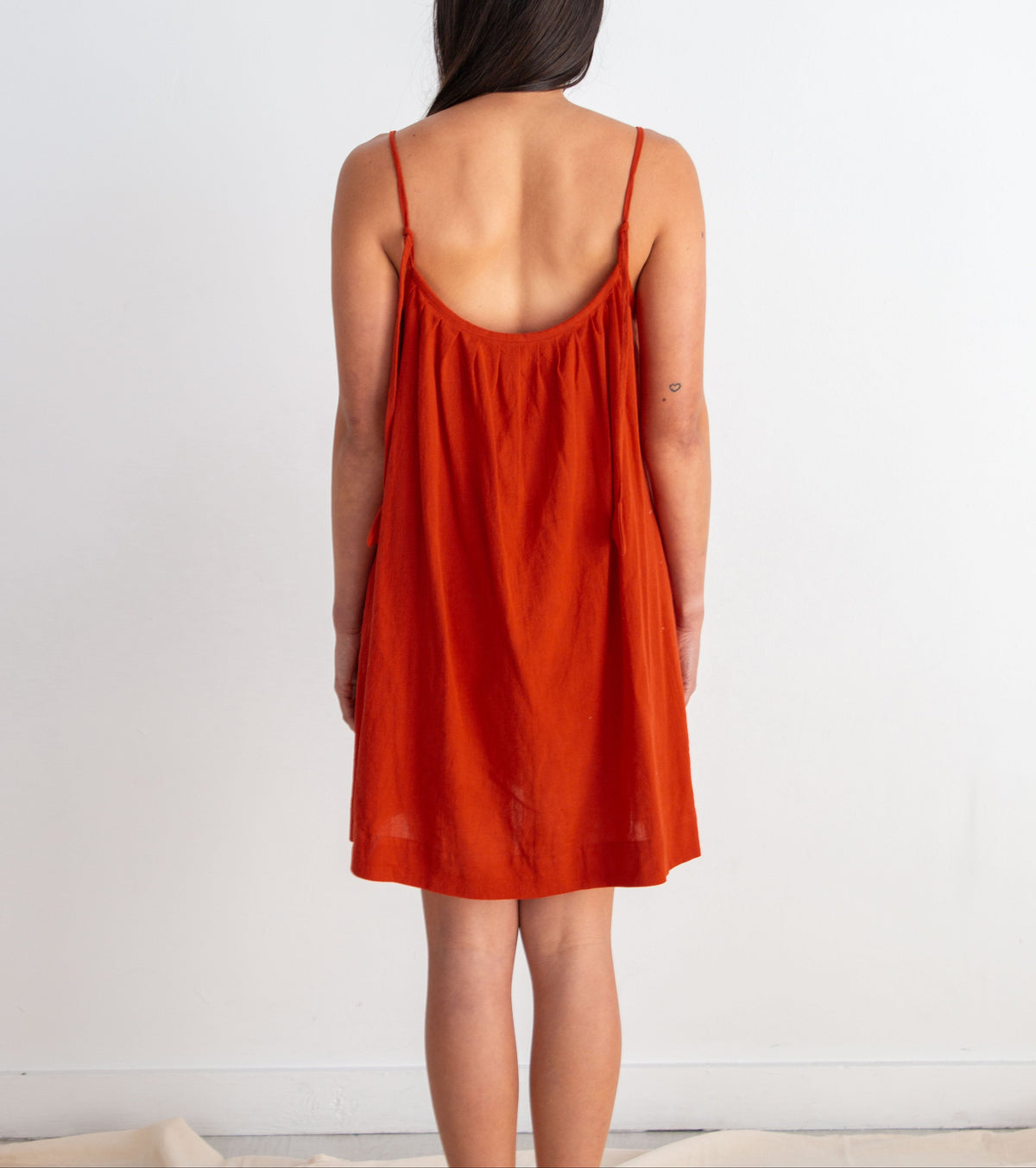 Anu Mini Dress, red orange double dye