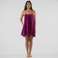 Anu Mini Dress, plum double dye